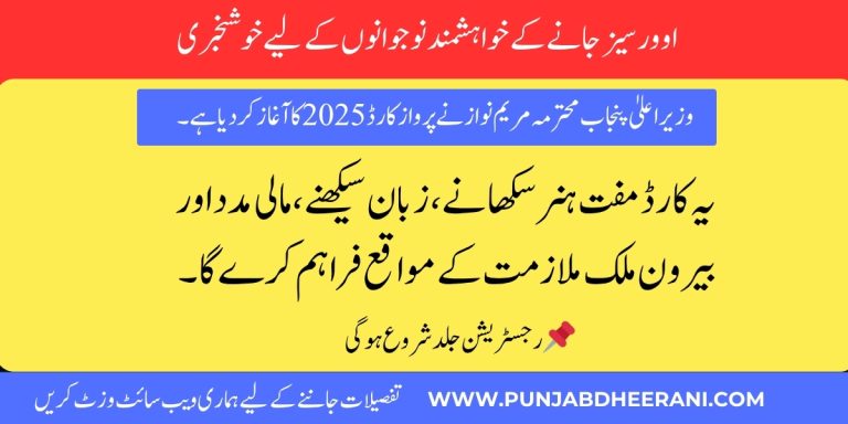CM Punjab Pawaz Card 2025